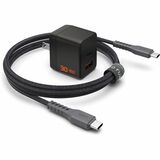 Image of 30W 2-Port Wall Charger with Two 6ft Cables Bundle - Black