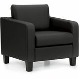 Offices To Go Suburb Sofa Series Club Chair LuxPlus Fabric Black