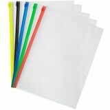 Merangue 6531-5000-00-000 - 5 Pack Letter Size Poly Envelope Colour Zipper