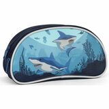 Louis Garneau Carrying Case Pencil - Blue - Shark Patterns - 5.12" (130 mm) Height x 9.45" (240 mm) Width x 2.76" (70 mm) Depth - 2.20 L Volume Capacity - 1 Each