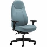 Global ObusForme Comfort XL 1251-8 Chair - High Back - 5-star Base - Black - LuxPlus Fabric - Armrest - 1 Each
