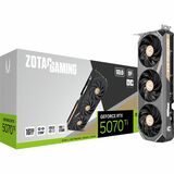 Zotac NVIDIA GeForce RTX 5070 Ti Graphic Card - 16 GB GDDR7 - 7680 x 4320 - 2.48 GHz Boost Clock - 256 bit Bus Width - PCI Express 5.0 x16 - DisplayPort - 3 x DisplayPort - HDMI - Dual Slot Space Required - Active Cooler - 3 Year Warranty