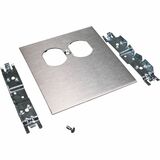 Wiremold S4000 Duplex Receptacle Device Cover - 2 x Total Number of Socket(s) - 1-gang - Stainless...