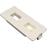 Wiremold 5500 Flush Dual RJ Connector Faceplate Fitting - 2 x Total Number of Socket(s) - Gray -...