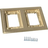 Wiremold Flange - 2-gang - Brass - Brass, Metal (827C)