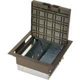 Wiremold AC8850 Series Raised Floor Box - 18 x Total Number of Socket(s) - 4-gang - Gray - Die-cast...