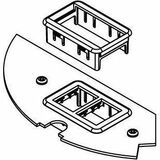 Wiremold CRFB Series Communication Device Plate #2 - 2 x Socket(s) (CRFB-RT-2)