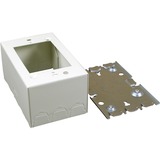 Wiremold 5744SWH Mounting Box - 1-gang - White - Steel