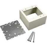Wiremold 500/700 Two-Gang Extra Deep Switch and Receptacle Box Fitting - 2-gang - White - Steel...