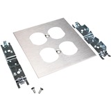 Wiremold S4000 Double Duplex Device Cover - 2 x Total Number of Socket(s) - Stainless Steel...