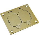 Wiremold Duplex Cover Plate - 1-gang - Brass - Aluminum, Brushed Aluminum, Stainless Steel...
