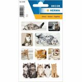 Herma Stickers Cats Children - Cats Theme/Subject - Skill Learning: Creativity, Decoration - 24 x Cat Shape - Animal - Permanent Adhesive, Self-adhesive, Easy to Use, Easy Peel - Paper - 10 / Pack