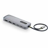 StarTech USB-C to Dual-DisplayPort Multiport Adapter, 100W Power Delivery Charging, 2x 4K 60Hz, 5-Port 5Gbps Hub, GbE, Mini Dock - Dual DisplayPort outputs drive two extended 4K 60Hz displays on Windows, Linux, ChromeOS; 3x USB-C 5Gbps, 2x USB-A 5Gbps, and 1x USB 2.0 Port; 100W Power Delivery passthrough; Gigabit Ethernet; Supported on Windows, Linux, ChromeOS