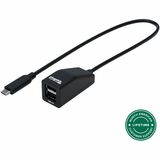 Image of Plugable USB-C to Dual USB-A 2.0 Splitter, 2-Port Hub for USB-C Laptops: Keyboard, Mouse, Flash Drive