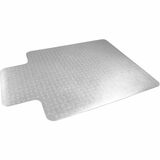 Floortex Cleartex TrYlok Chair Mat Lipped 35" x 47" Clear - Chair, Low Pile - Vinyl - Clear - 1 Each