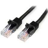 StarTech.com 10 ft Black Cat5e Snagless UTP Patch Cable - Make Fast Ethernet network connections using this high quality Cat5e Cable, with Power-over-Ethernet capability - 10ft Cat5e Patch Cable - 10ft Cat 5e Patch Cable - 10ft Cat5e Patch Cord - 10ft RJ45 Patch Cable - 10ft Snagless Patch Cable