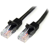 StarTech.com 25 ft Black UTP Cat5e Snagless Patch Cable - Category 5e - 25 ft - 1 x RJ-45 Male - 1 x RJ-45 Male - Black