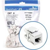 Leviton 61110-BW6 Cable Ends/Connectors Leviton Extreme 6+ Component-rated Keystone Jack - Rj-45, 110 61110-bw6 61110bw6 078477208342