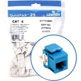 Leviton 61110-BL6 Cable Ends/Connectors Leviton Extreme 6+ Component-rated Keystone Jack - Rj-45, 110 61110-bl6 61110bl6 078477208403