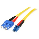 StarTech.com 1m Fiber Optic Cable - Single-Mode Duplex 9/125 - LSZH - LC/SC - OS1 - LC to SC Fiber Patch Cable - Connect fiber network devices for high-speed transfers with LSZH rated cable - 1m LC/SC Fiber Optic Cable - 1 m LC to SC Fiber Patch Cable - 1 meter LC to SC Fiber Cable - Single-Mode Duplex 9/125 - LSZH - LC/SC - OS1 Fiber Cable - Lifetime Warranty