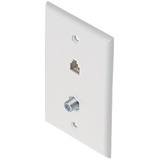 Steren 2 Socket TV/Phone Faceplate