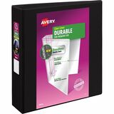 Avery® Durable View Binders with Slant Rings - 2" Binder Capacity - Letter - 8 1/2" x 11" Sheet Size - 530 Sheet Capacity - 3 x Slant Ring Fastener(s) - 2 Internal Pocket(s) - Polypropylene - Black - Recycled - Pocket, Durable, Tear Resistant, Flexible, Split Resistant, Sturdy - 1 Each