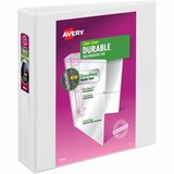 Avery Durable View 3 Ring Binder - 2" Binder Capacity - Letter - 8 1/2" x 11" Sheet Size - 530 Sheet Capacity - 3 x Slant Ring Fastener(s) - 2 Pocket(s) - Polypropylene - Recycled - Pocket, Durable, Tear Resistant, Flexible, Split Resistant, Sturdy -