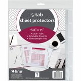 C-Line+Heavyweight+Poly+Sheet+Protectors+with+Index+Tabs