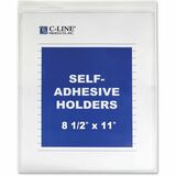C-Line Self-Adhesive Poly Shop Ticket Holders, Welded