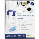 C-Line+Hanging+Style+Name+Badge+Kit+with+White+Elastic+Cord