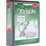 Cardinal Xtralife ClearVue Locking Slant-D Binders - 2" Binder Capacity - Letter - 8 1/2" x 11" Sheet Size - 540 Sheet Capacity - 2 1/2" Spine Width - 3 x D-Ring Fastener(s) - 2 Inside Front & Back Pocket(s) - Polyolefin - Black - 567 g - Non-stick, Locking Ring, PVC-free, Clear Overlay, Cold Resistant, Crack Resistant - 1 Each