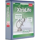 Cardinal Xtralife ClearVue Locking Slant-D Binders - 2" Binder Capacity - Letter - 8 1/2" x 11" Sheet Size - 540 Sheet Capacity - 2 1/2" Spine Width - 3 x D-Ring Fastener(s) - 2 Inside Front & Back Pocket(s) - Polyolefin - Blue - 567 g - Non-stick, Locking Ring, PVC-free, Clear Overlay, Cold Resistant, Crack Resistant - 1 Each