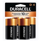 Duracell Coppertop Alkaline D Batteries - For Multipurpose - D - 1.5 V DC - 4 / Pack