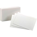 Oxford Ruled Index Cards - 4" x 6" - 85 lb Basis Weight - 100 / Pack - Sustainable Forestry Initiative (SFI) - White