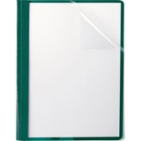 Oxford Letter Recycled Report Cover - 8 1/2" x 11" - 100 Sheet Capacity - 3 x Tang Fastener(s) - 1/2" Fastener Capacity for Folder - Leatherette - Hunter Green - 10% Recycled - 1 / Each