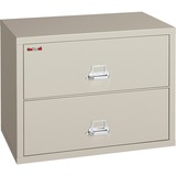 FireKing Insulated 2-Drawer Lateral Records File - 37.4" x 22.1" x 27.8" - 2 x Drawer(s) for File - Letter, Legal - Lateral - Fire Resistant - Parchment - Powder Coated - Steel