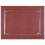 Geographics Letter, A4 Recycled Certificate Holder - 8 1/2" x 11" , 10" x 8" , 8 17/64" x 11 11/16" - Linen - Burgundy - 30% Recycled - 6 / Pack