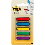 Post-it® Arrow Flags in On-the-Go Dispenser - Bright Colors - 20 x Blue, 20 x Green, 20 x Purple, 20 x Red, 20 x Yellow - 0.50" x 1.75" - Arrow, Rectangle - Unruled - Red, Purple, Green, Blue, Yellow, Assorted - Removable, Self-adhesive - 100 / Pack