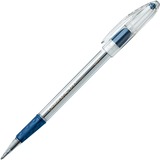 Pentel R.S.V.P. Ballpoint Stick Pens - Medium Pen Point - 1 mm Pen Point Size - Refillable - Blue - Clear Barrel - 1 Dozen