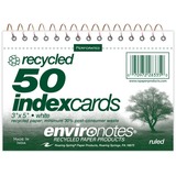Roaring Spring Environotes Ruled Lined Perforated Spiralbound Recycled Index Cards