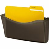 Rubbermaid Magnetic Wall File - 6.6" Height x 13.8" Width x 3" Depth - Unbreakable - Smoke - Plastic - 1 Each