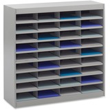Safco E-Z Stor Steel Literature Organizers - 750 x Sheet - 36 Compartment(s) - Compartment Size 3" (76.20 mm) x 9" (228.60 mm) x 12.25" (311.15 mm) - 36.5" Height x 37.5" Width x 12.8" Depth - 50% Recycled - Enamel - Gray - Steel, Fiberboard - 1 Each