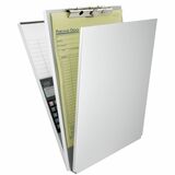 Saunders Top-Opening Storage Clipboard - 1.50" Clip Capacity - Top Opening - 8 1/2" x 12" - Aluminum - Silver - 1 Each