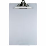 Saunders Aluminum Round Corner Clipboards - 1" Clip Capacity - 8 1/2" x 12" - Clamp - Aluminum - Silver - 1 Each