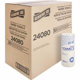 Genuine Joe Kitchen Roll Flexible Size Towels - 2 Ply - 1.63" (41.40 mm) Core - White - 30 / Carton