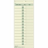 TOPS Job Cards Time Cards - 3 1/2" (8.9 cm) x 8 1/2" (21.6 cm) Sheet Size - Yellow - Manila Sheet(s) - Green Print Color - 500 / Box
