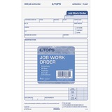 TOPS Carbonless 3-Part Job Work Order Forms - 3 PartCarbonless Copy - 5 1/2" (14 cm) x 8 1/2" (21.6 cm) Sheet Size - Assorted Sheet(s) - Black Print Color - 50 / Pack