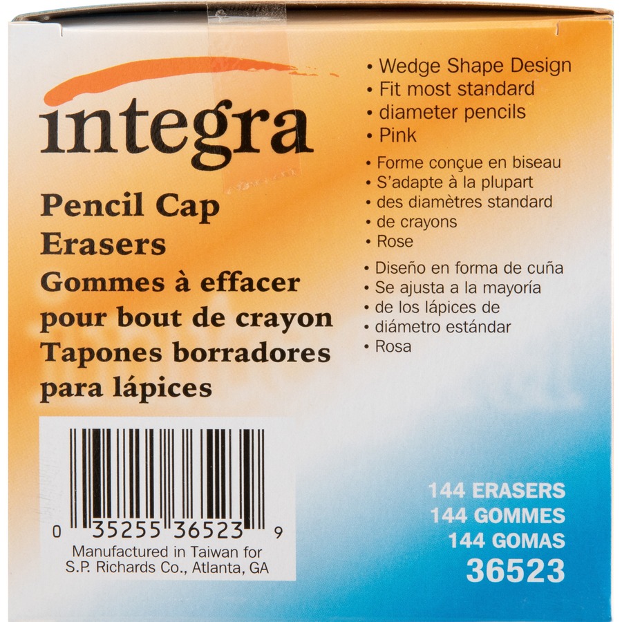 Paper Mate Pencil Cap Erasers Pink Pack Of 144 - Office Depot