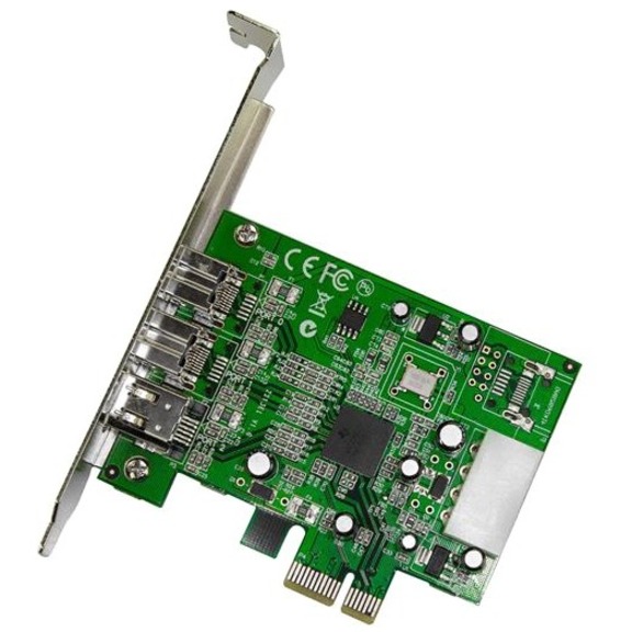 StarTech.com 3 Port 2b 1a 1394 PCI Express FireWire Card Adapter - PCI Express 1.1 x1 - 400 MB/s - Plug-in Card - 3 Firewire Port(s) - 1 Firewire 400 Port(s) - 2 Firewire 800 Port(s) - PC, Mac, Linux - TAA Compliant