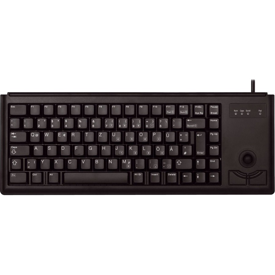 CHERRY ML 4420 Wired Keyboard - Compact,Pale Gray,Integrated Trackball